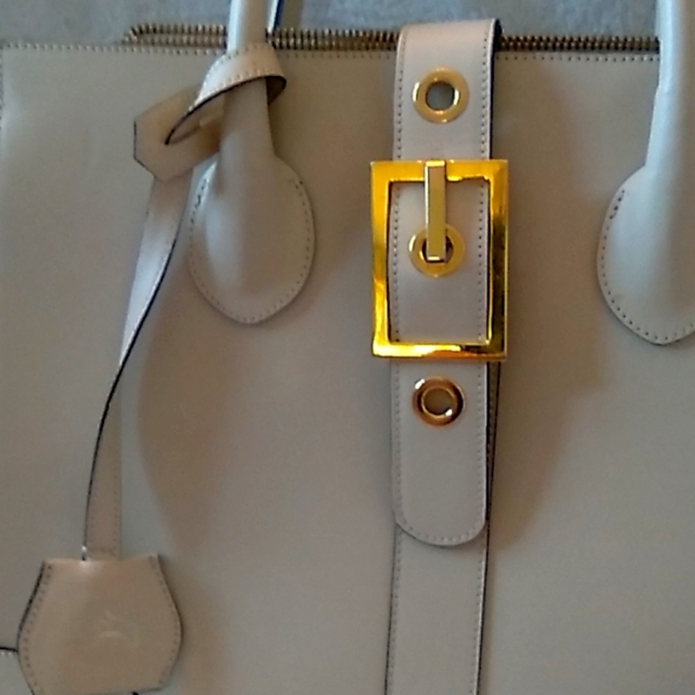 Beautiful Extra large MY CHOICE Italian leather taupe bag. Made in Italy ๐ฎ๐น - Picture 2 of 5